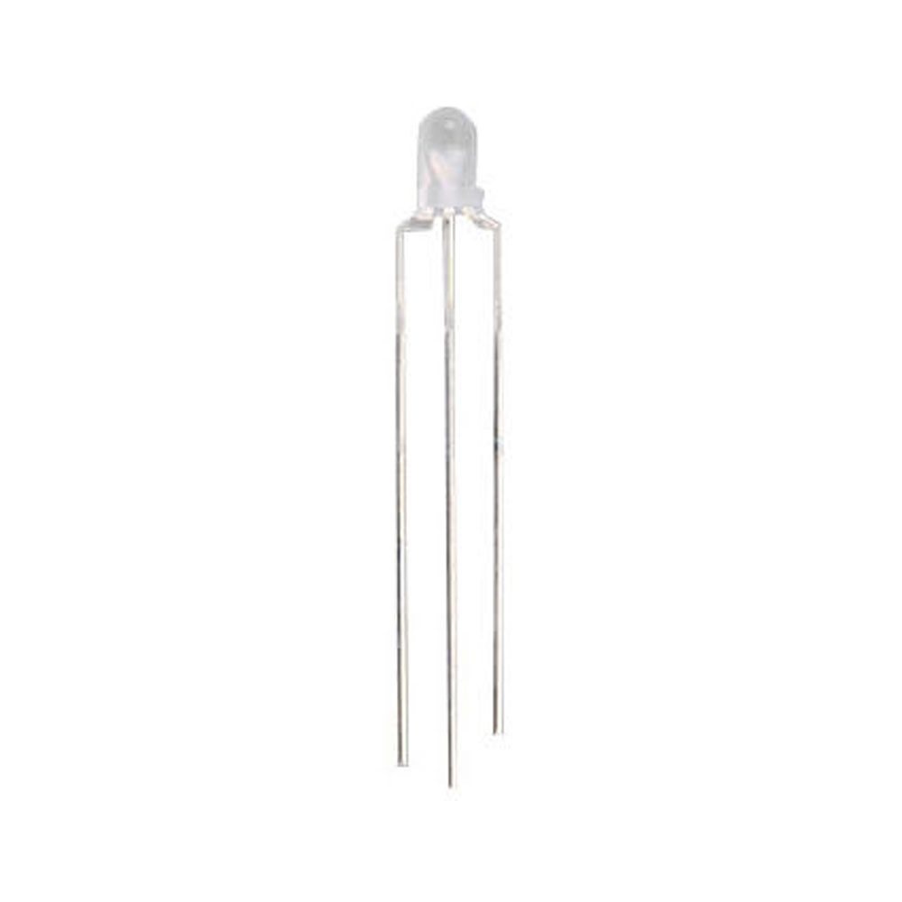 Bi-color 3 Leads LED Indicator,  3 Pins ø3mm Dip Type LEDs with Water Clear/Frosted Colloid
