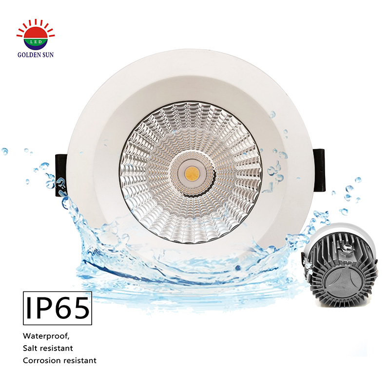 IP65 12W LED Downlight Waterproof Ceiling Light High Luminous Flux 3000-6500K